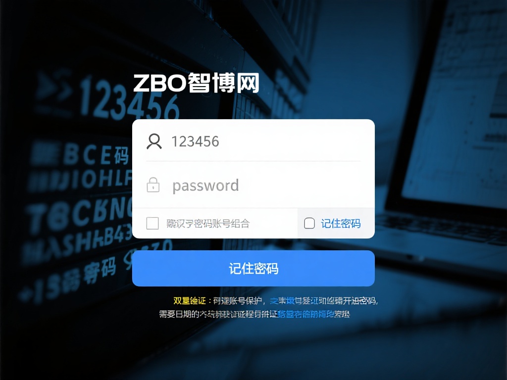 ZBO智博网登录入口使用的重要提示与注意事项总结 许多用户常使用“123456”或“password